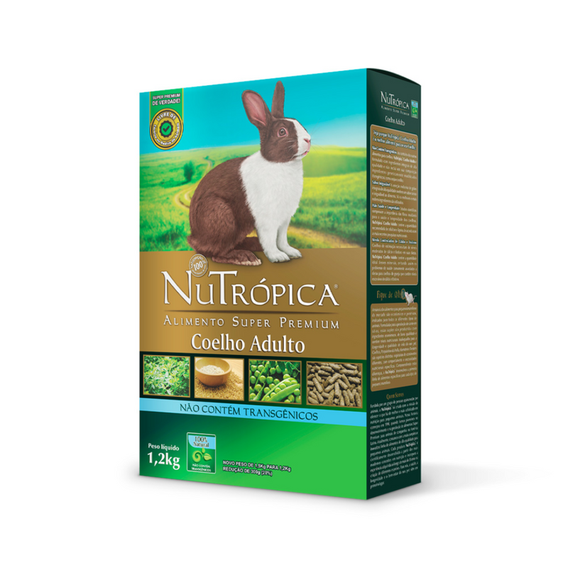 Nutrópica Extrusada Coelho Adulto Super Premium 1,2Kg