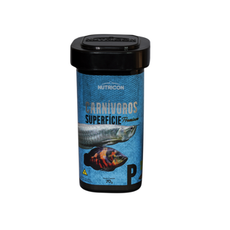 Ração Peixes Carnívoros Superfície Premium Sticks P Nutricon (70g)