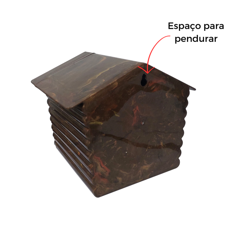 Casinha para Jardim Ninho para Pássaros Livres com Poleiro - Preta e Azul