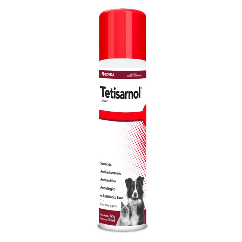 Tetisarnol Spray Coveli para Cães e Gatos 150ml - para sarnas