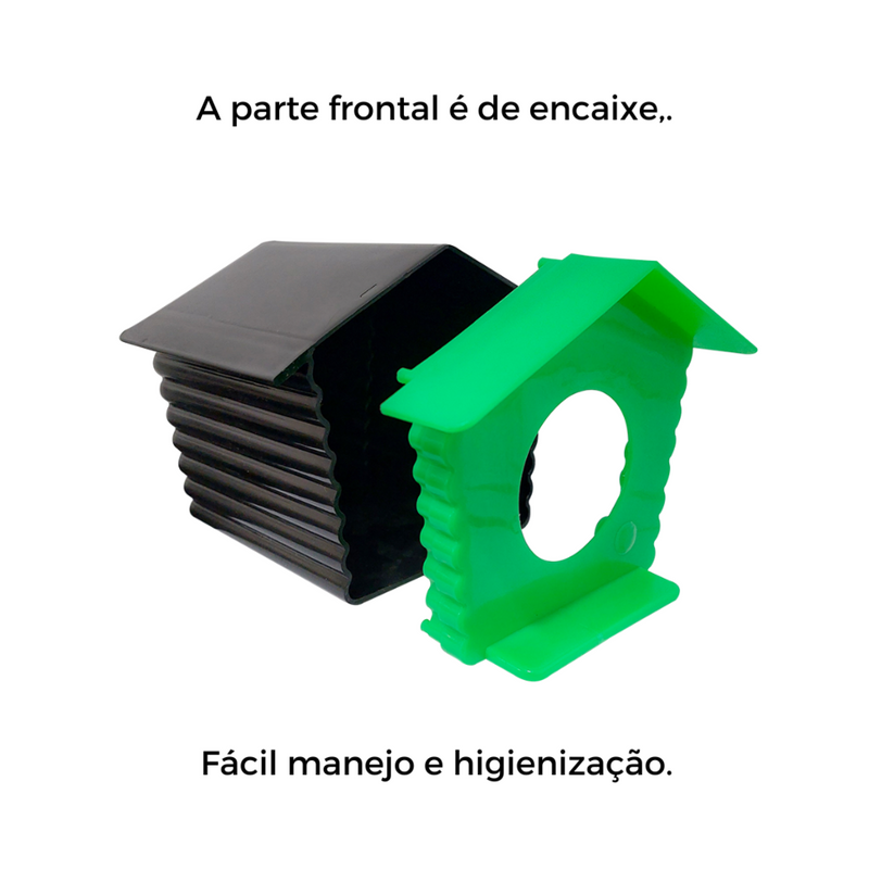 Casinha para Hamster Colorida de Plástico Preto c/ Verde