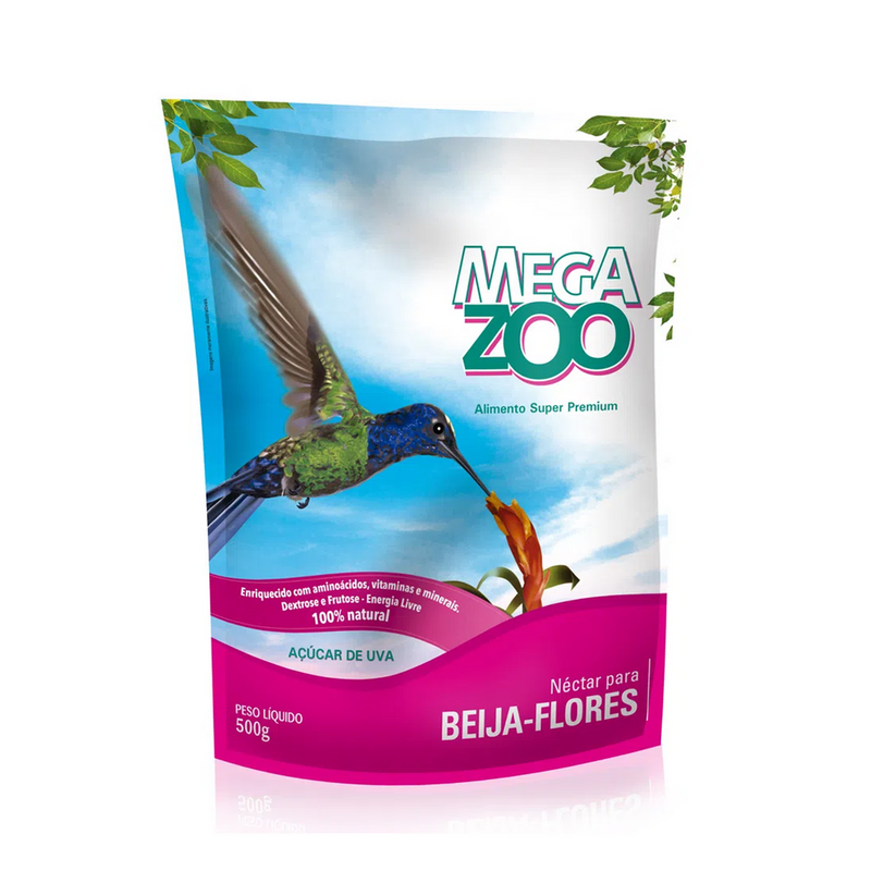 Megazoo Néctar para Beija-flor Super Premium com Açúcar de Uva (500g)