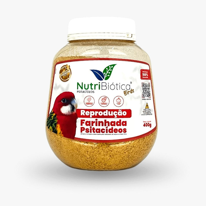 Ração Extrusada SP+ Farinhada Psitacídeos Reprodução Nutribiótica – 400g