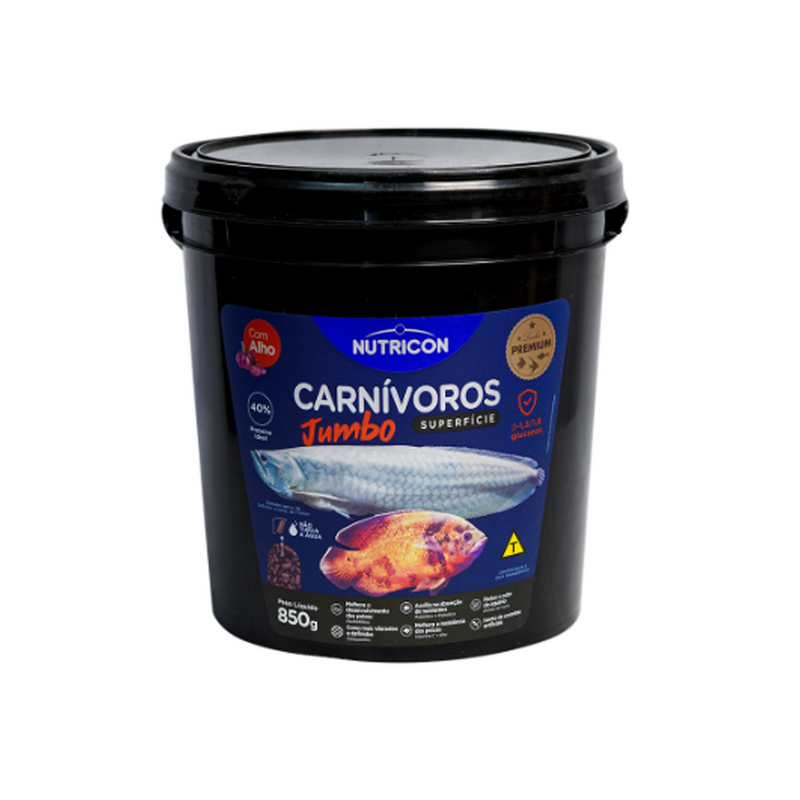 Ração Peixes Carnívoros De Superfície Nutricon Jumbo 850g B