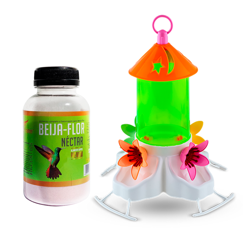 Néctar Beija Flor Super Premium (150g) + Bebedouro Beija Flor Verde (200ml)