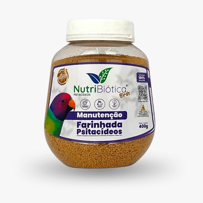 Ração Extrusada SP+ Farinhada para Ring Neck, Calopsita (Psitacídeos Manutenção) Nutribiótica – 400g