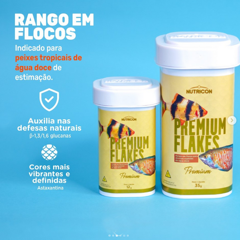 Flocos para Peixes Tropicais Nutricon Premium Flakes (12g)