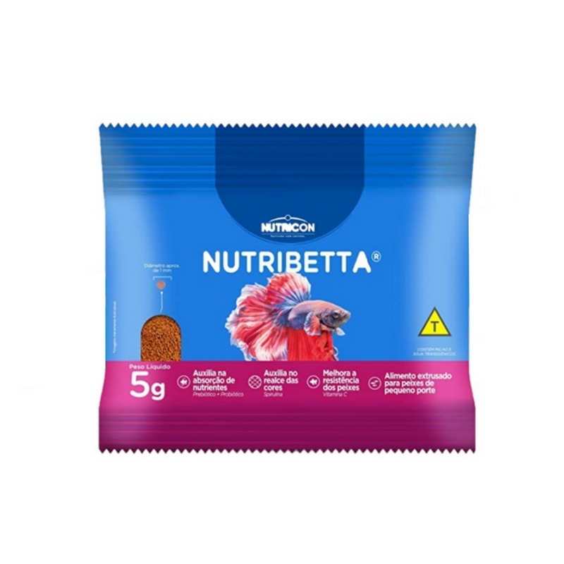 Ração de Peixe Betta - Nutribetta em Sachê Nutricon (5g)